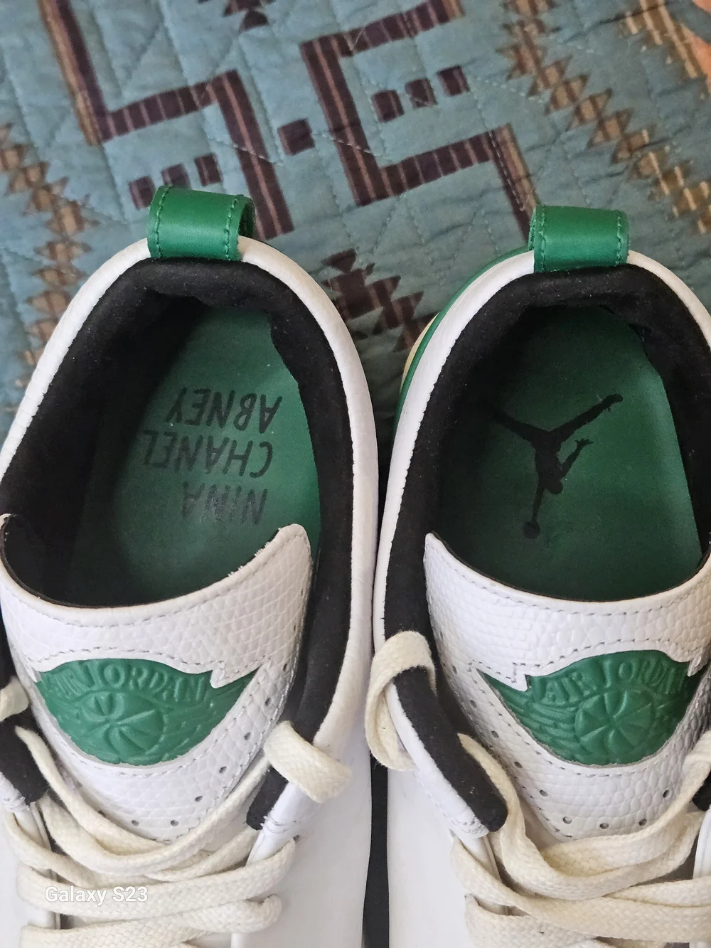 Nike x Nina Chanel Abney Air Jordan 2 Retro Low In White And Malachite Green .